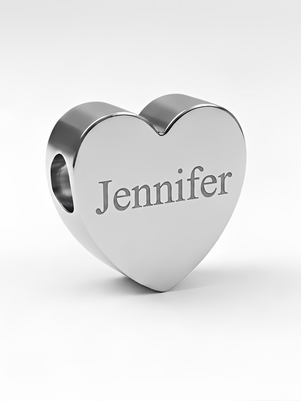 Personalized Name Heart Bracelet Charm